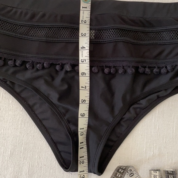 High Waist Black Bikini Bottom Size XL - Picture 5 of 6